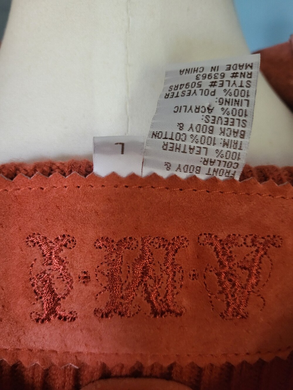 Ami Rust Suede & Ribbed Sleeve Button-Front Jacket - Picture 3 of 3
